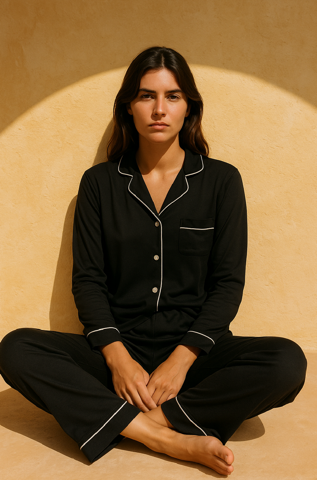 Pijama Molly Negro Algodón