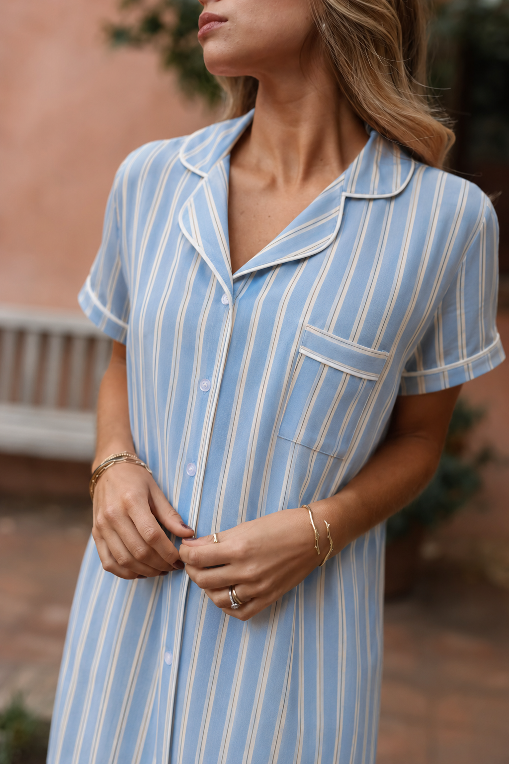 Camisa Aysha Capri Cielo