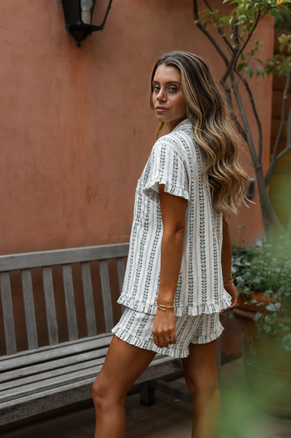 Pijama Frida Salvia ★ 100% Algodón Pima