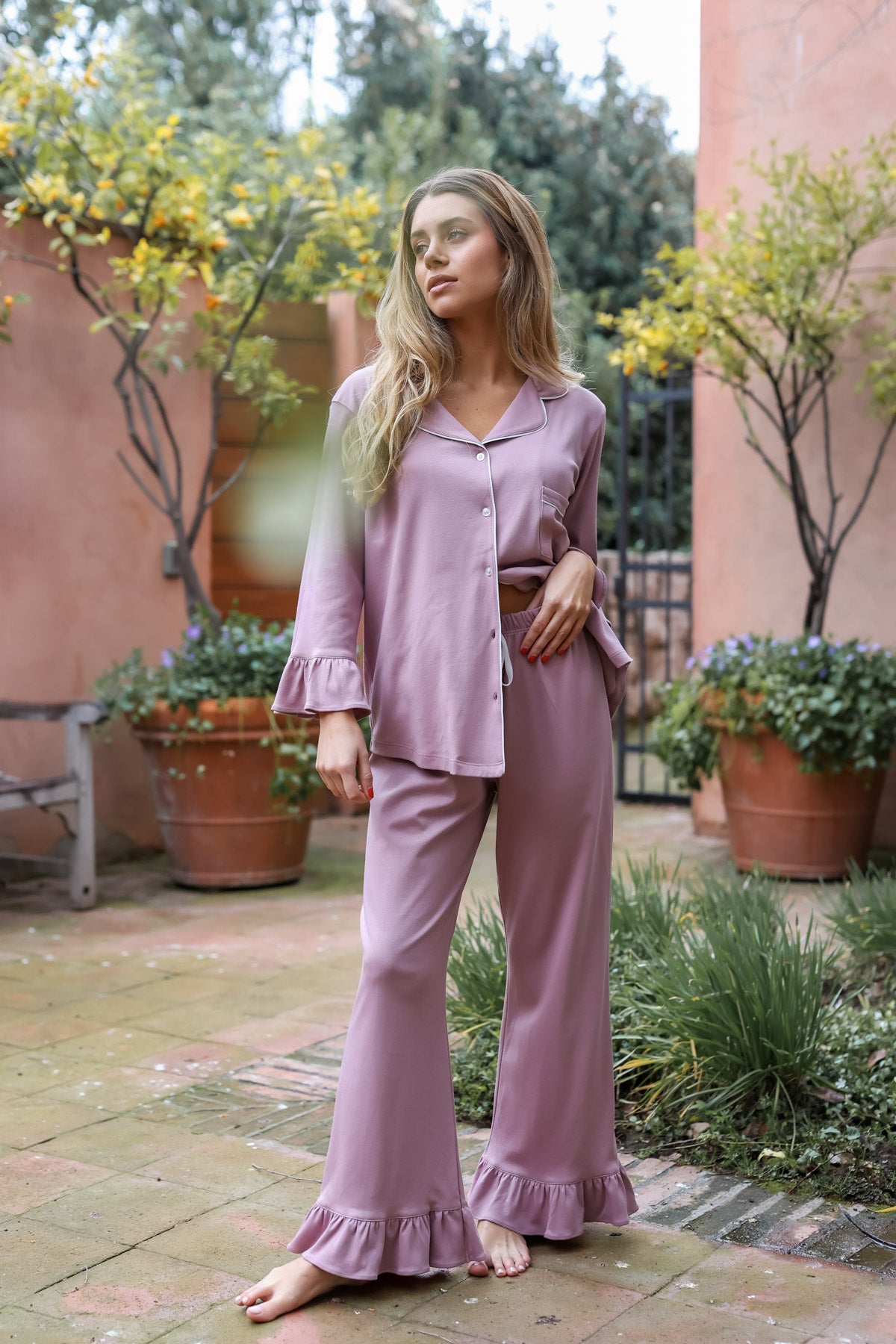 Pijama Sharma Malva ★ Algodón