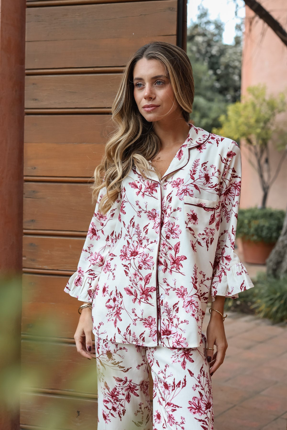 Pijama Sharma Cassis tinto
