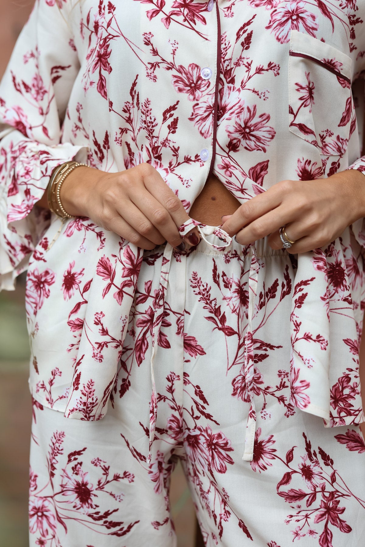 Pijama Sharma Cassis tinto