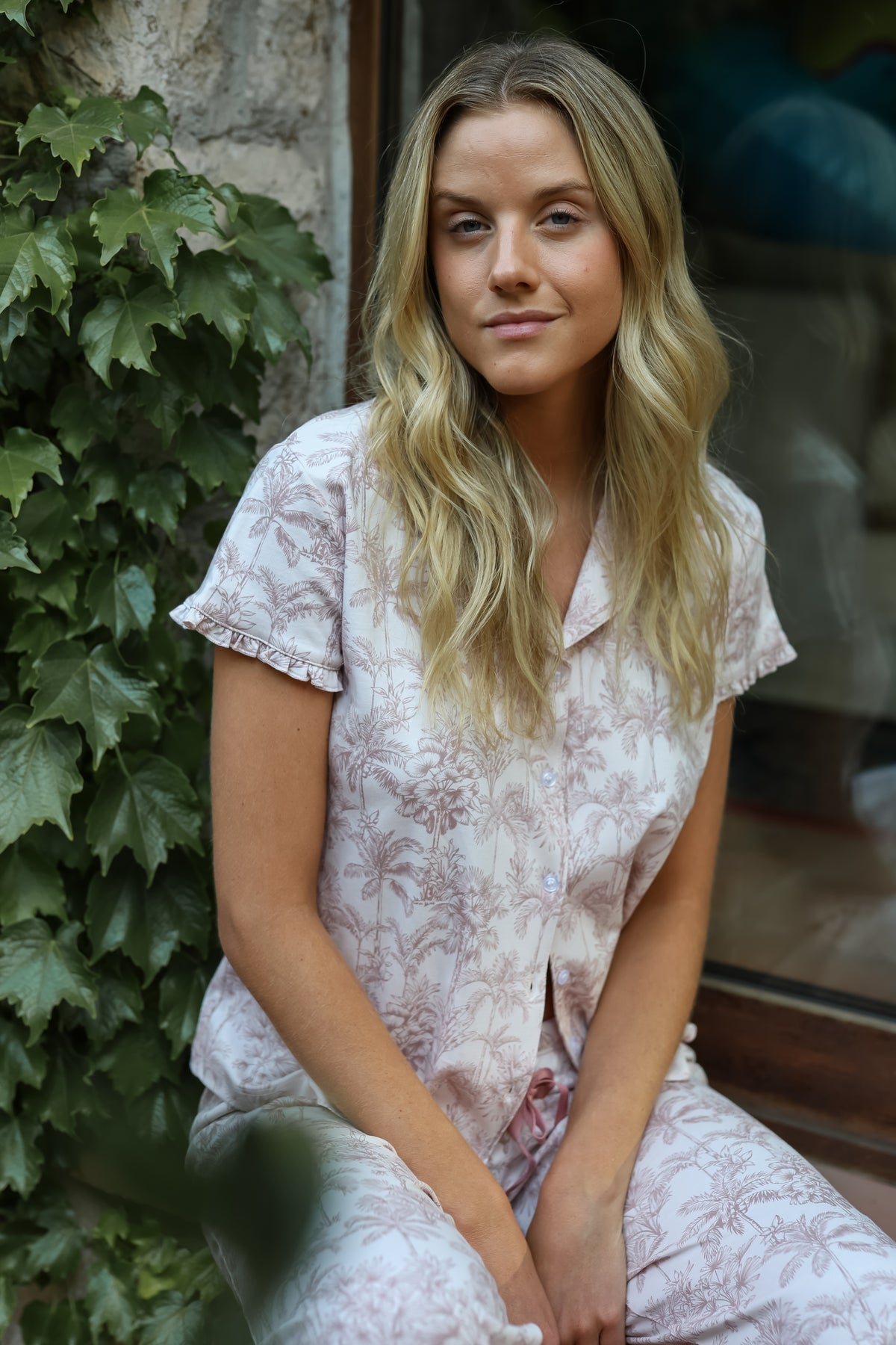 Pijama Mady Rosa tropical ★ Algodón