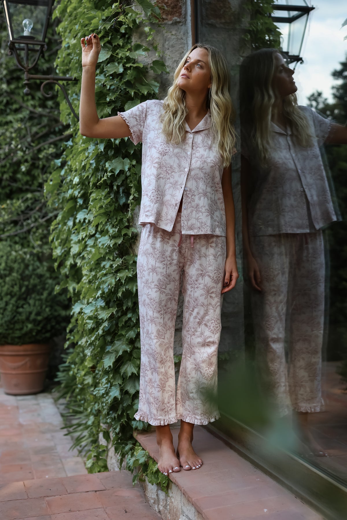 Pijama Mady Rosa tropical ★ Algodón