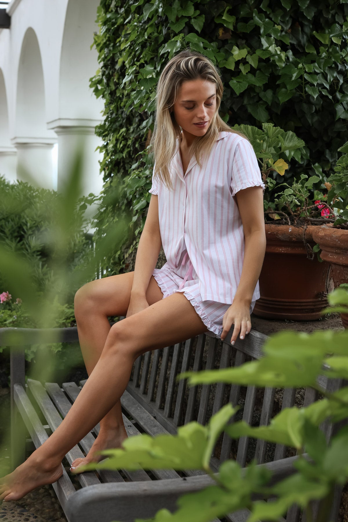 Pijama Megan Riviera Rosa ★ Algodón