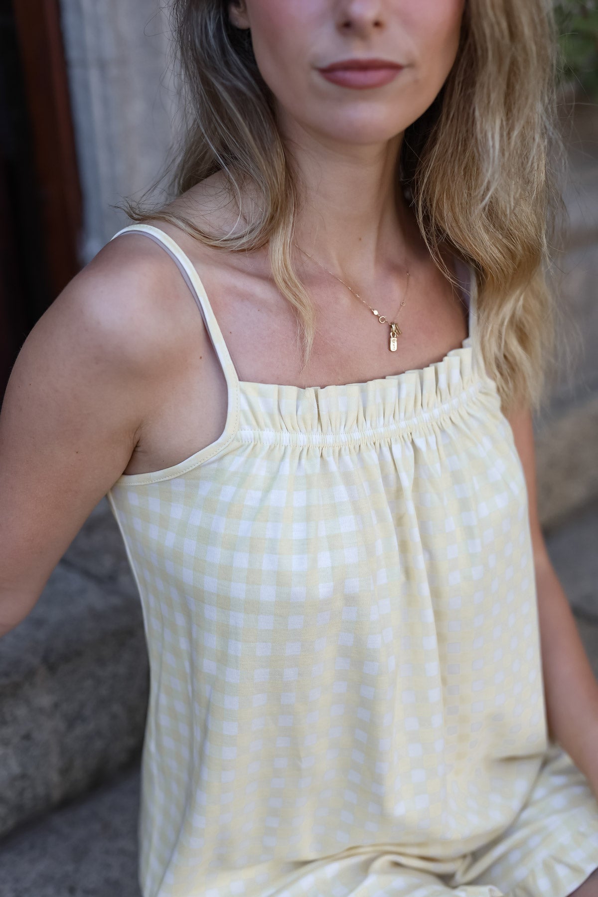 Mila Vichy amarillo ★ Algodón