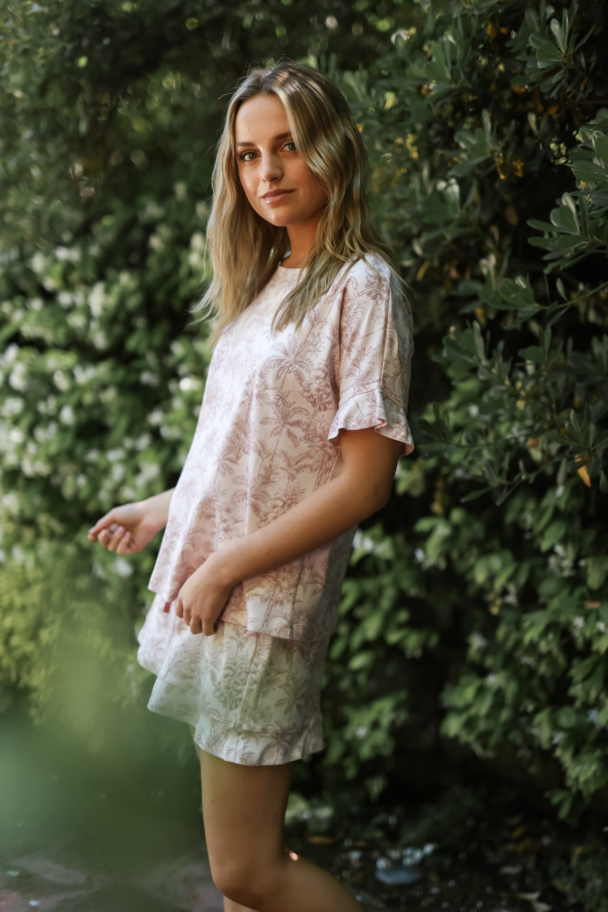 Pijama Kiara Rosa tropical ★ Algodón