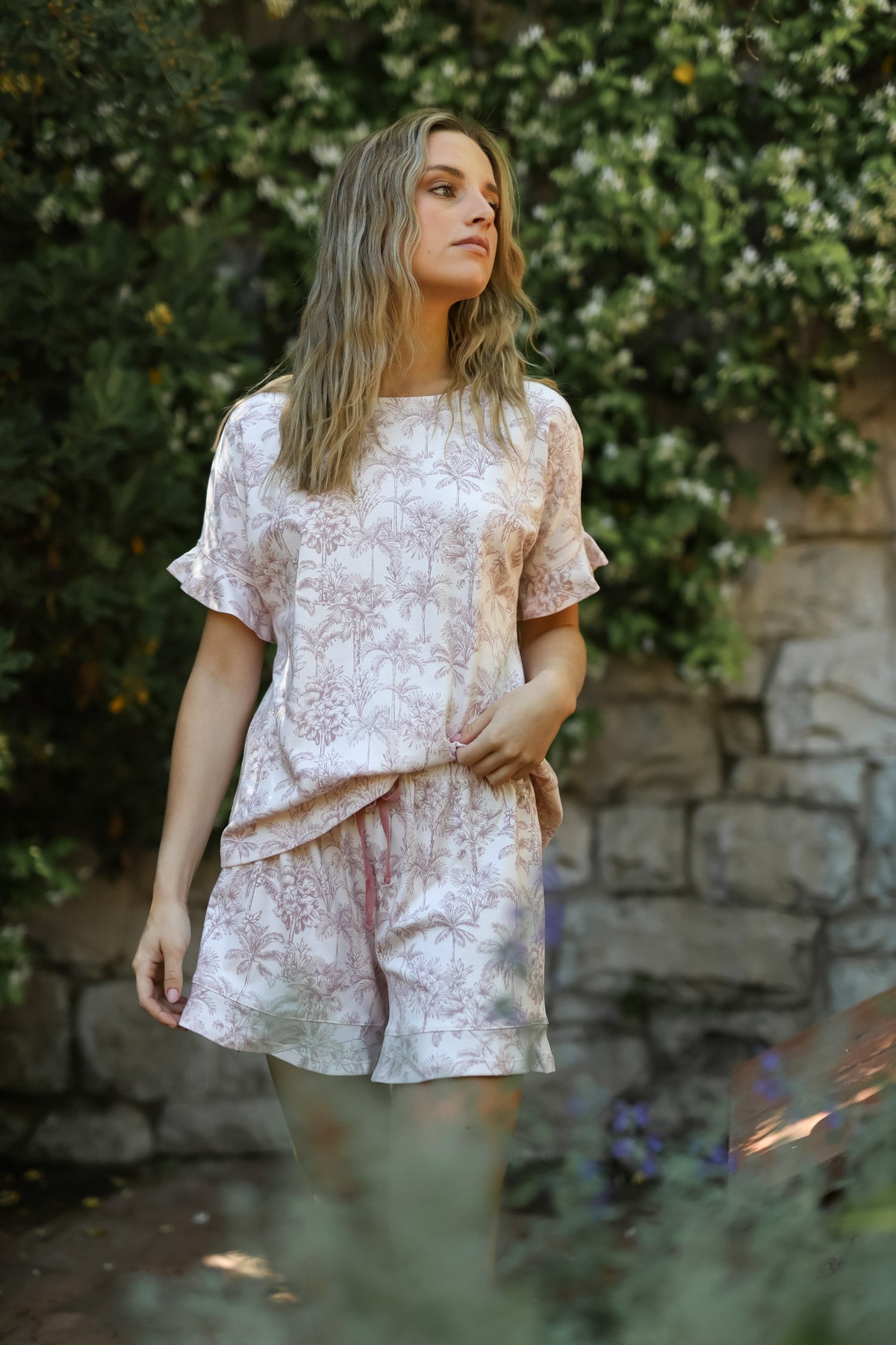 Pijama Kiara Rosa tropical ★ Algodón