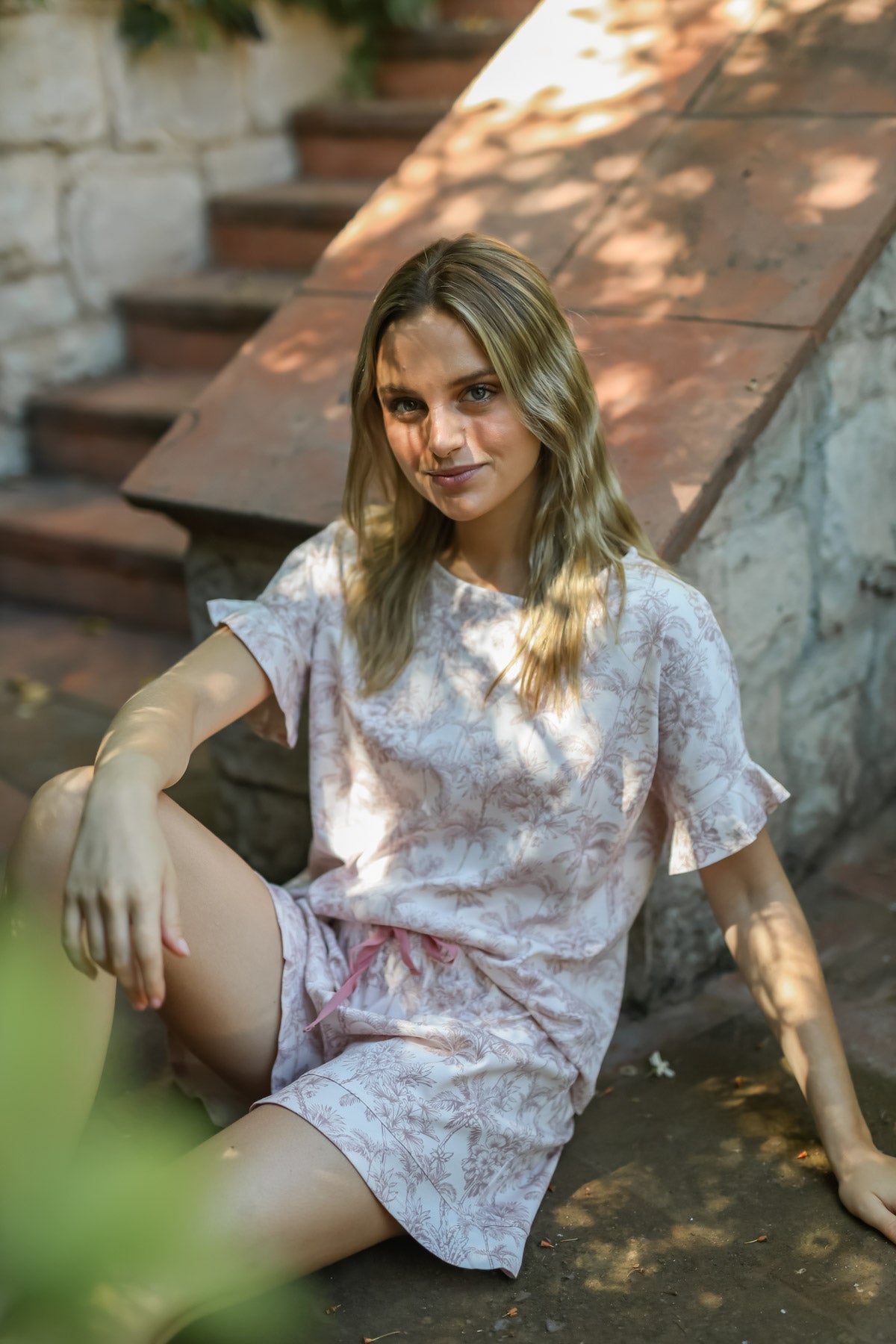 Pijama Kiara Rosa tropical ★ Algodón