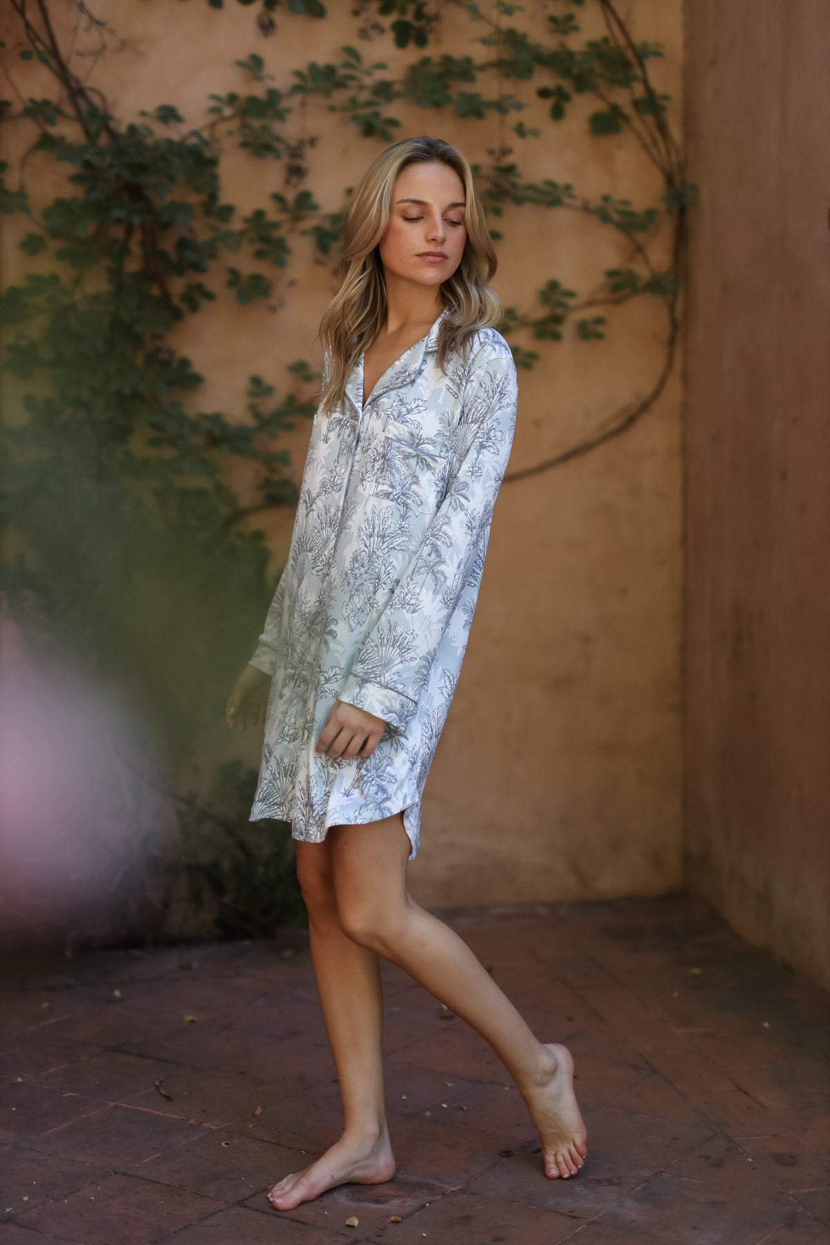 Camisa Aisha Tropical Pistacho