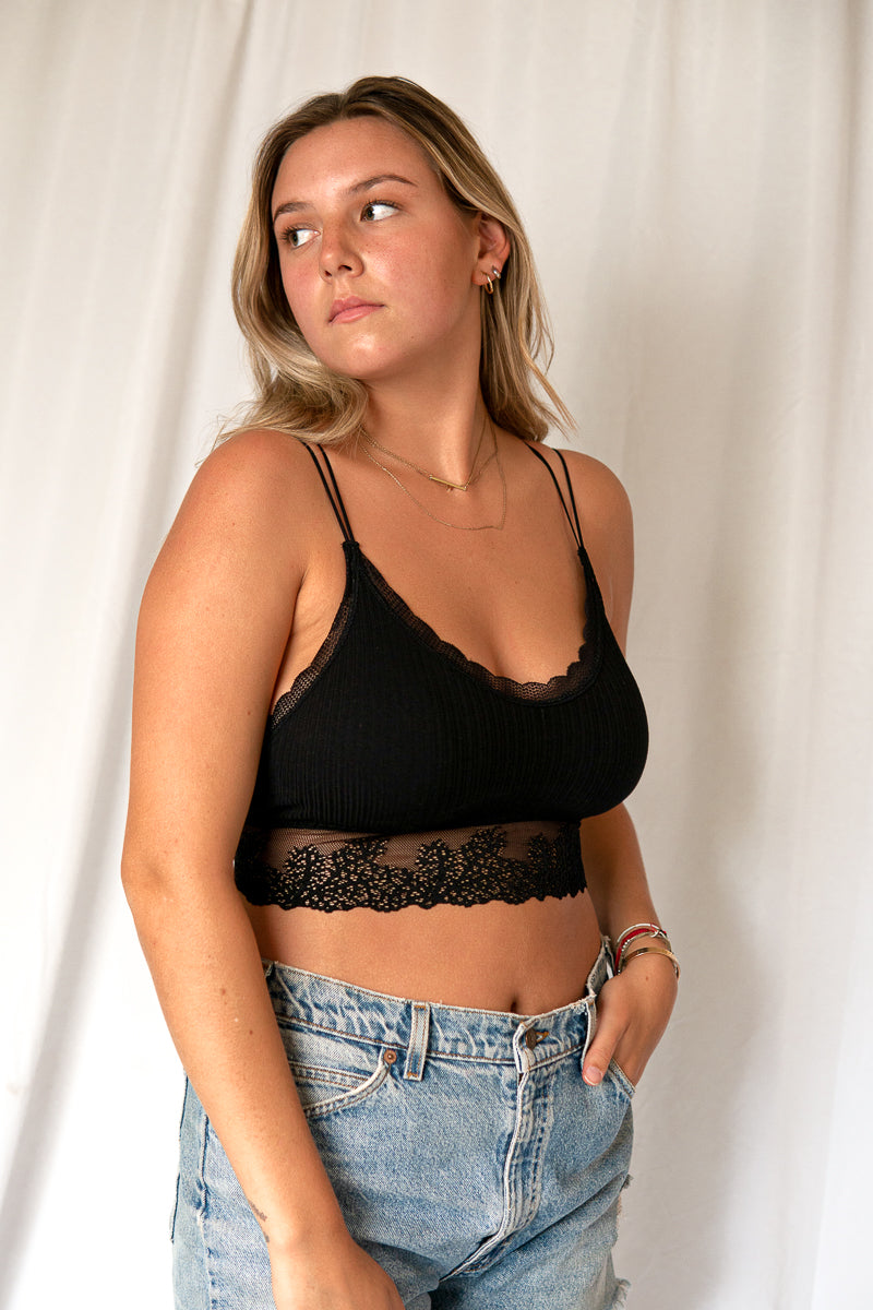 Bralette Maga Negro